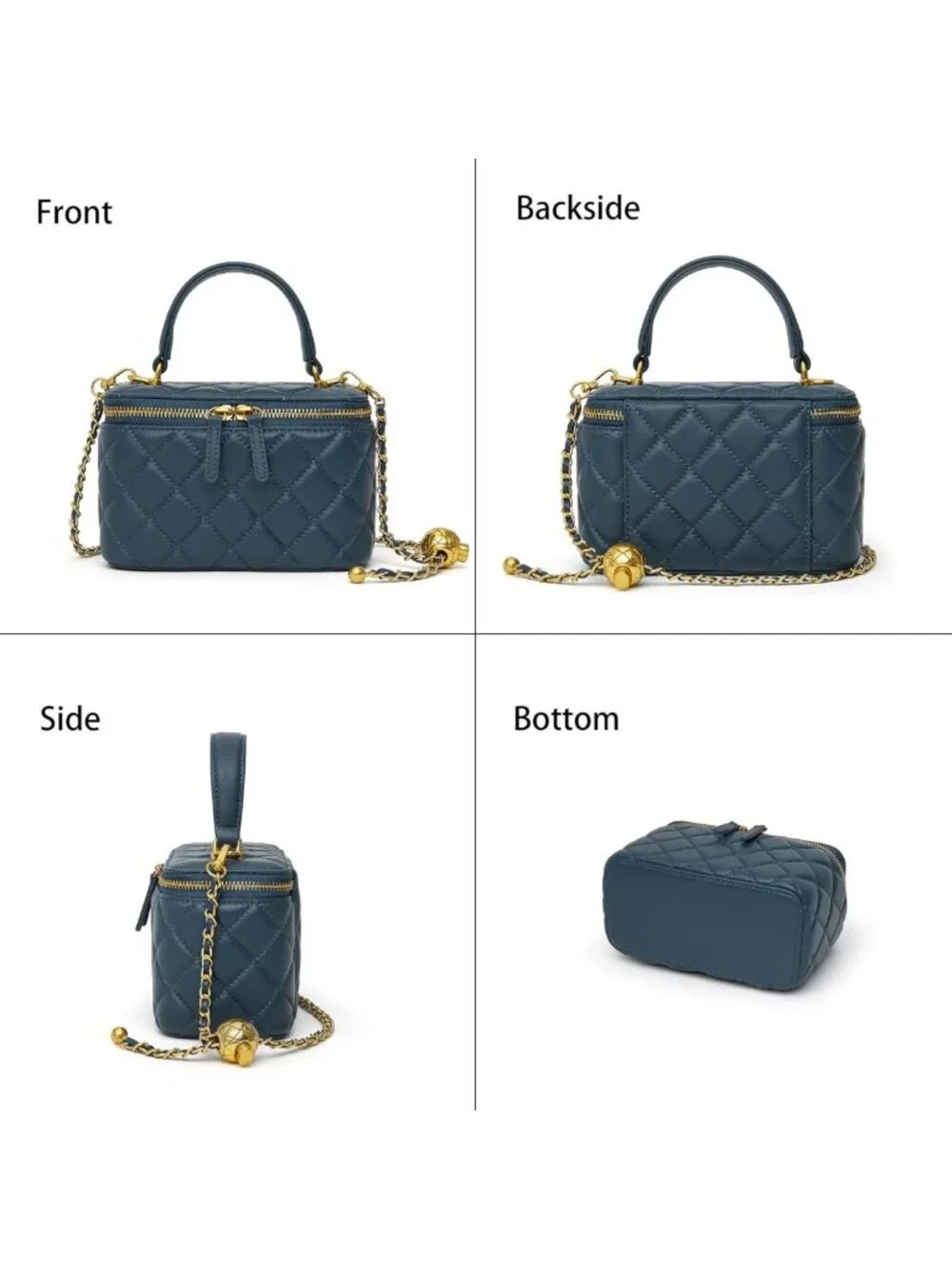 Stylish Mini Leather Crossbody Purse for Women | Chic Top Handle Box Bag